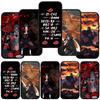 Case for Samsung Galaxy S25 S24 S23 iPhone 16 15 Xiaomi Redmi Note 14 13 12 16E X 11 Pro Max XR OPPO Moto Huawei Akatsuki Poster Itachi Naruto Sasuke