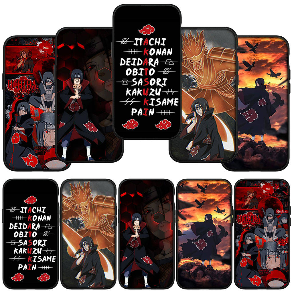 Чехол для Samsung Galaxy S25 S24 S23 iPhone 16 15 Xiaomi Redmi Note 14 13 12 16E X 11 Pro Max XR OPPO Moto Huawei Акацуки Постер Итачи Наруто Саске