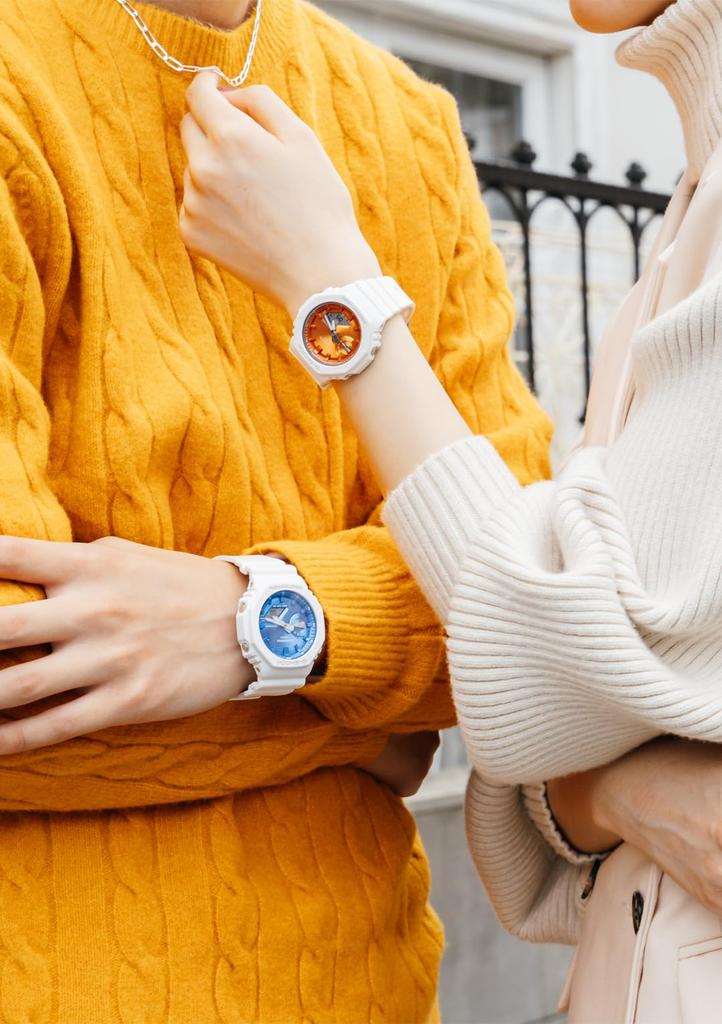 Женские белые часы Casio G-Shock PRECIOUS HEART SELECTION Модель среднего размера GMA-S2100WS-7AJF (Официальный японский продукт)