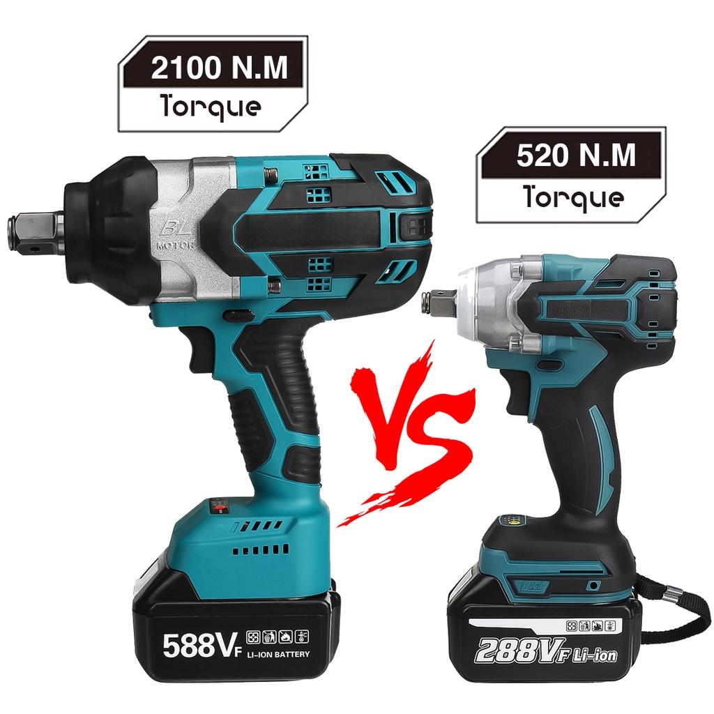 588VF 3/4 дюйма Высокомоментный Бесщеточный Электрический Ударный Гайковерт 2100 Н.м Инструмент Ударный Шуруповерт для Ремонта Легковых и Грузовых Автомобилей для Аккумулятора 18 В