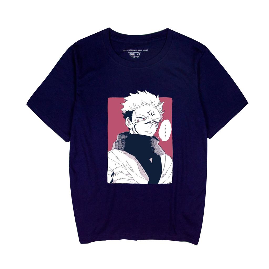 Футболки Jujutsu Kaisen С круглым вырезом С коротким рукавом Смешная одежда Футболка унисекс с принтом Jujutsu Kaisen