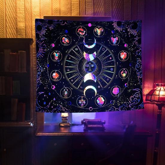 1 комплект гобеленов, устойчивых к УФ-излучению, светящихся в темноте, настенных настенных обоев