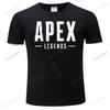 Apex Legends T Shirt Black Men Tee Titanfall Game Logo Print Cotton Tee Shirt EU Size Short Sleeve Summer Tops Homme