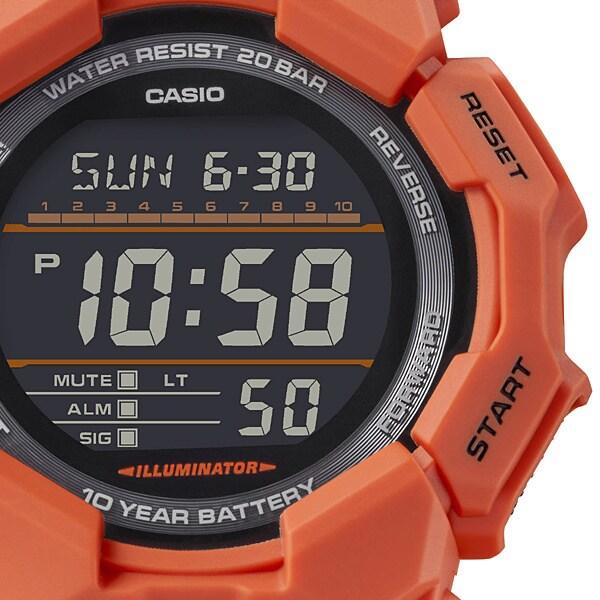 Casio Мужские часы G-SHOCK GD-010-4JF [G-SHOCK 10-YEAR BATTERY SERIES] Круглые часы Orange Digital