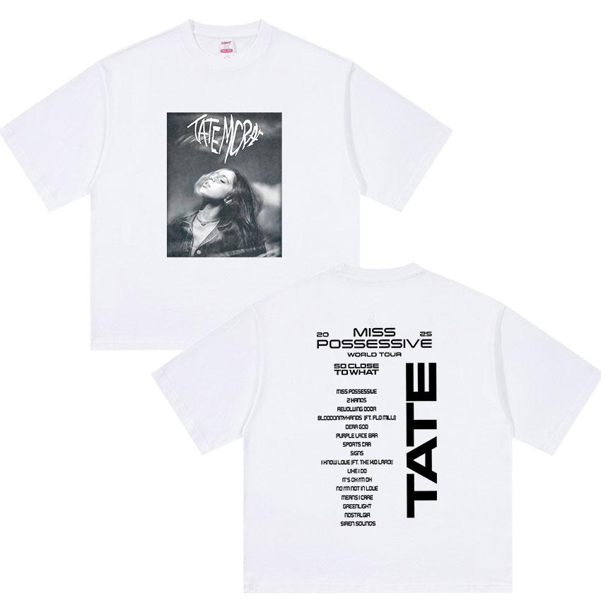 Tate McRae So Close To What New Album Graphic Tshirts Unisex Women Vintage Hip Hop Pop Music Short Sleeve Tshirt Streetwear
