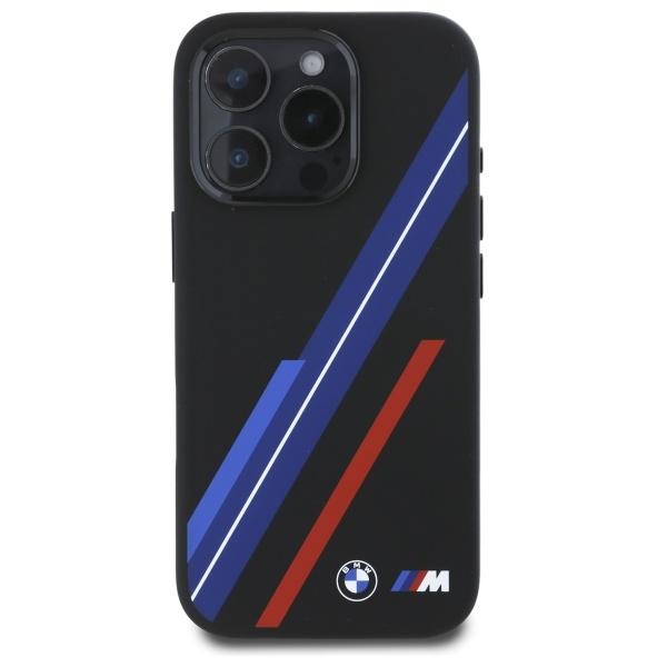 Bmw Bmhmp16L23Sspk Iphone 16 Pro 6.3    Czarny/Black Hardcase Silicone Random Lines Magsafe