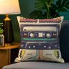 Pop Art Retro Cassette Tape  Pillow Case Natural Linen Pillow Case DoubleSided Decor Sofa Pillowcase Home Decor