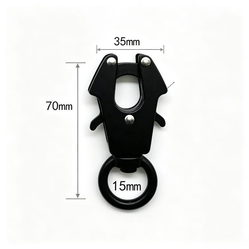 Dog Leash Locking Clasp 360° Swivel Frog Clip Tangle-Free Quick Release Hook for Pet Training Outdoor Activities