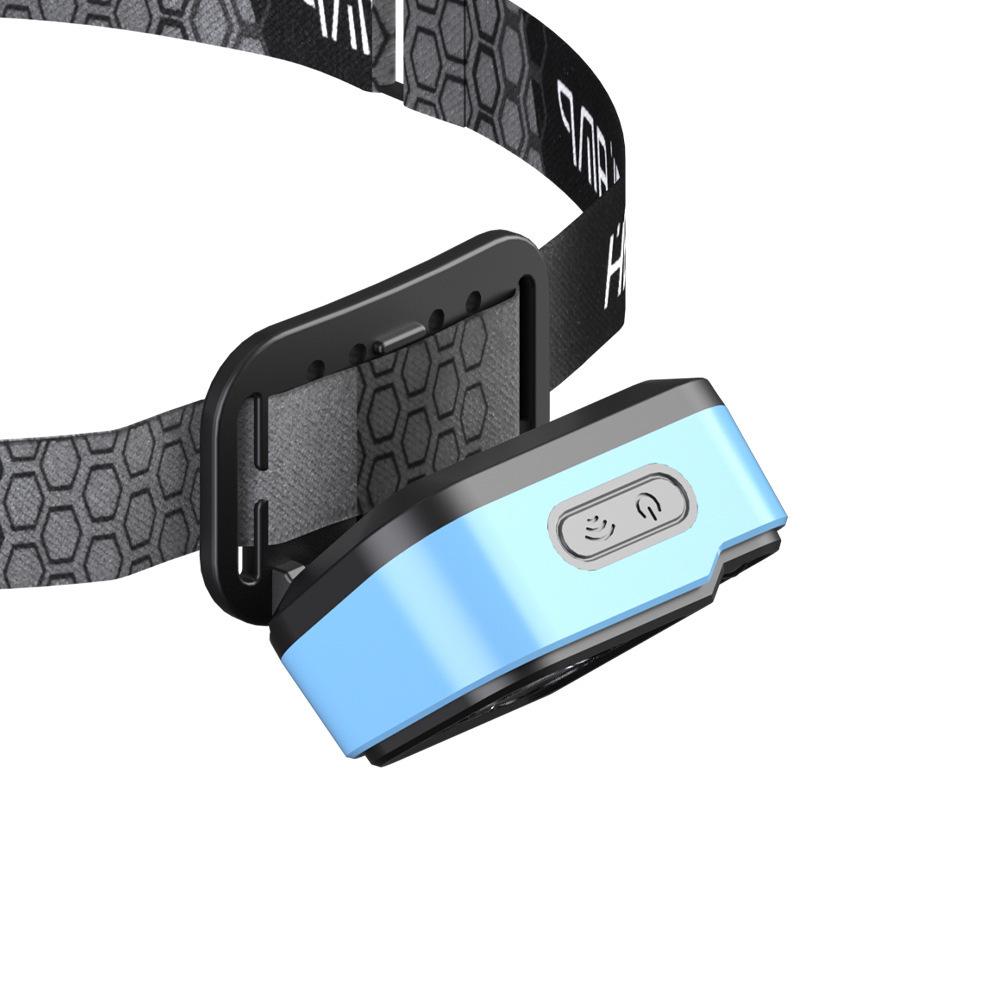 Светодиодный налобный фонарь с USB-зарядкой, цифровым дисплеем для активного отдыха, такого как бег, езда на велосипеде и рыбалка - легкий, индукционный дизайн для трансграничного использования