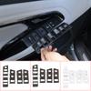 For Land Rover Range Rover Evoque Car Window Lift Switch Panel Trim Cover Frame ABS Carbon Fiber Auto Interior