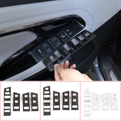 Для Land Rover Range Rover Evoque, переключатель подъема окна автомобиля, панель, накладка, рамка, ABS, углеродное волокно, авто интерьер