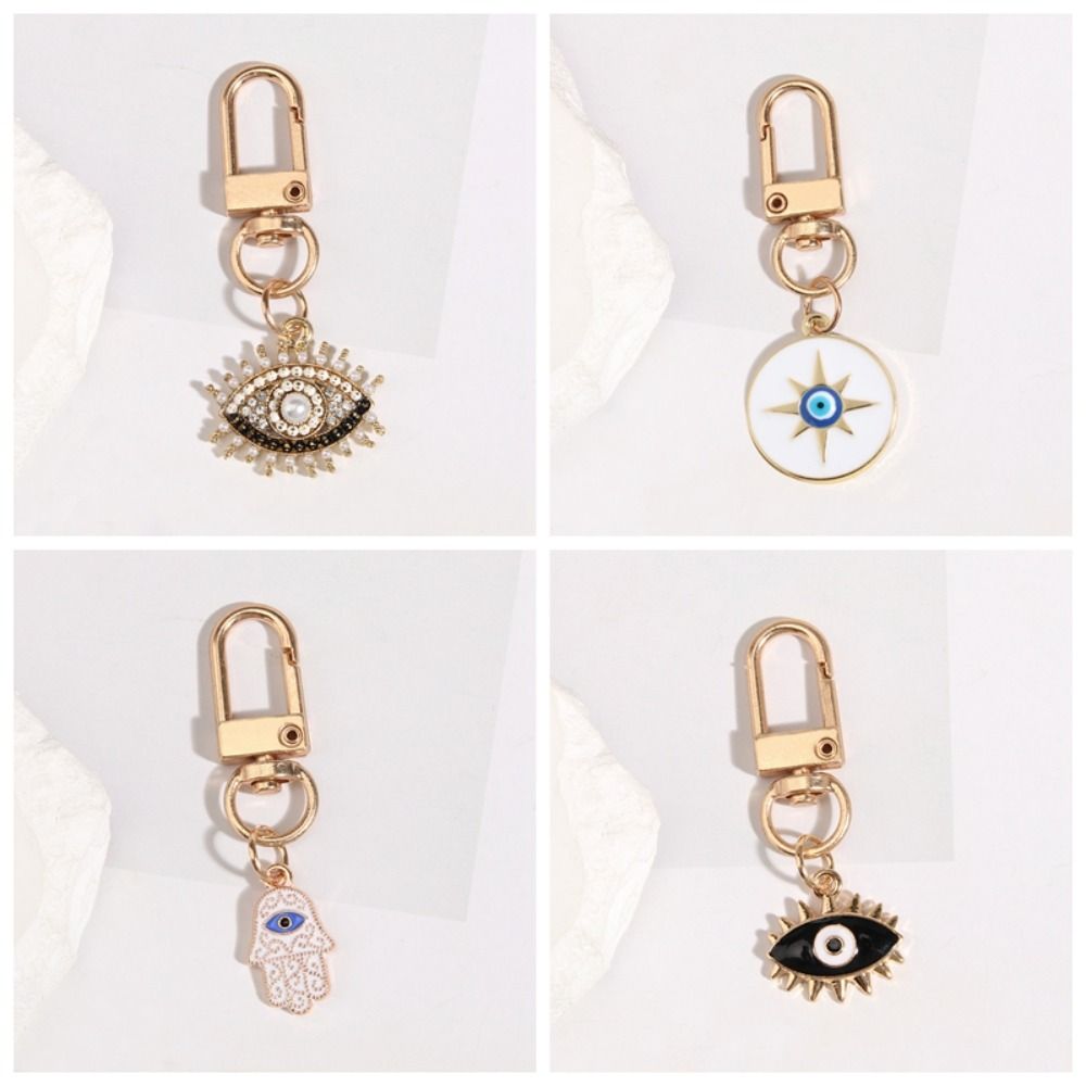 Indelible Hamsa Hand Keyring Decorate Eye of Horus Keychain Evil Eye Keychain Jewelry Accessories