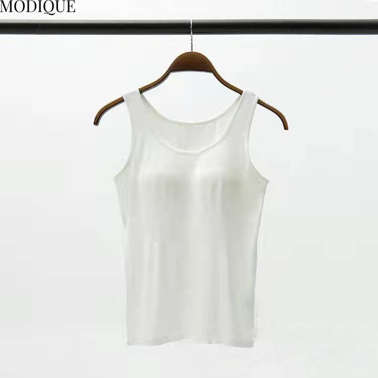 MODIQUE женская повседневная майка с подкладкой для груди без косточек жилет женская подтяжка майка основа большой размер майка нижнее белье