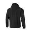 Li-Ning Water-Resistant Solid Color Hooded Fleece Long Sleeve Windbreaker Men Outerwear Black AFDU861-1