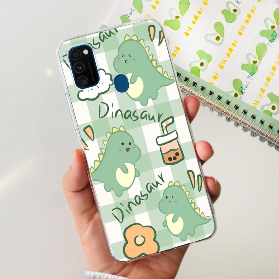 For Cover Samsung M21 Case Marble Cartoon Tpu Silicon Soft Back Phone Cover Cases For Samsung Galaxy M21 M 21 Bumper Funda Capa