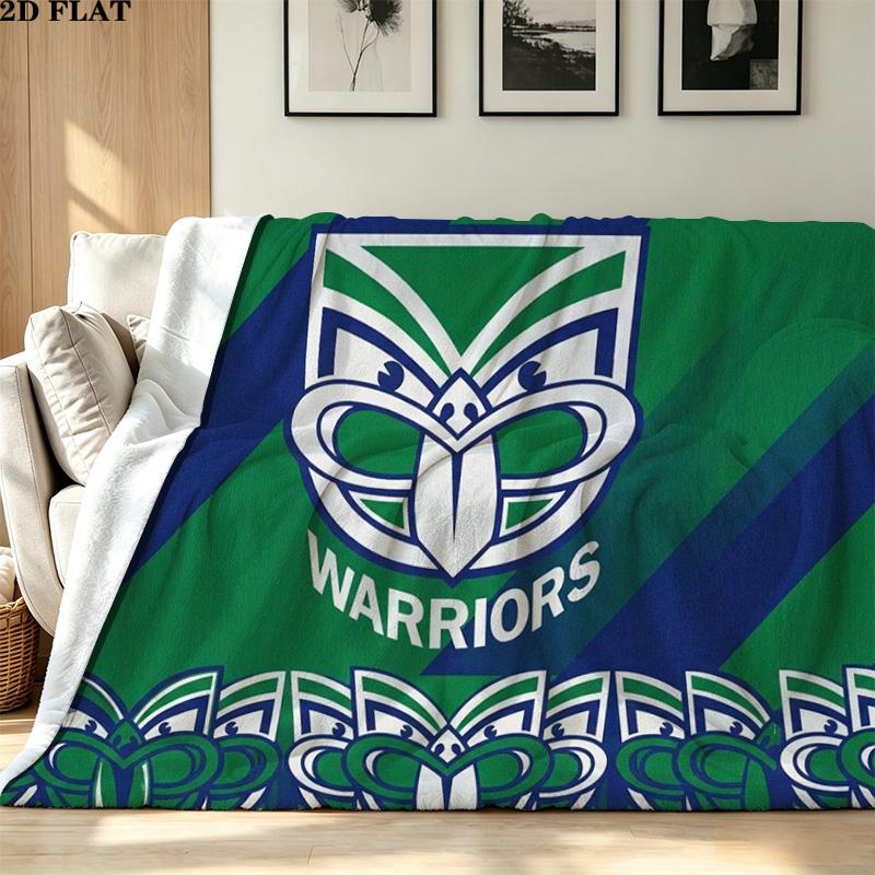New Zealand Warriors Print Flannel Blanket High Quality Warm Comfortable Cover for All Seasons Perfect for Gifts Home Decor