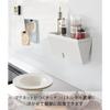 [Yamazaki] Magnet Plastic Bag Case with Tray, White Tower 10922, W23.1xD9.4xH12.1cm