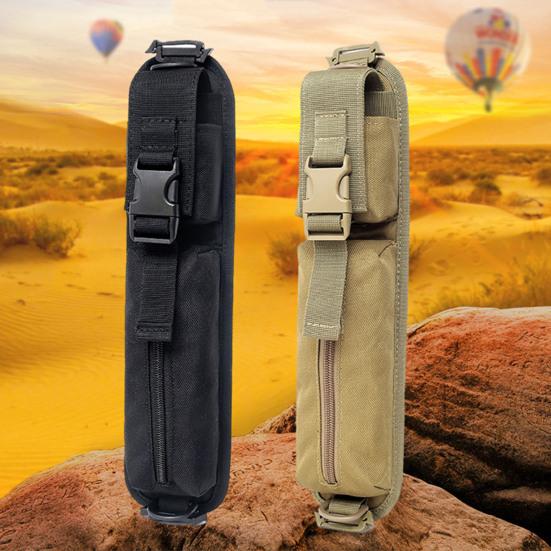 Backpack Strap Pouch with Zipper Simple Installation Quick Release Shoulder Strap Bag Attachment Tactical Accessories