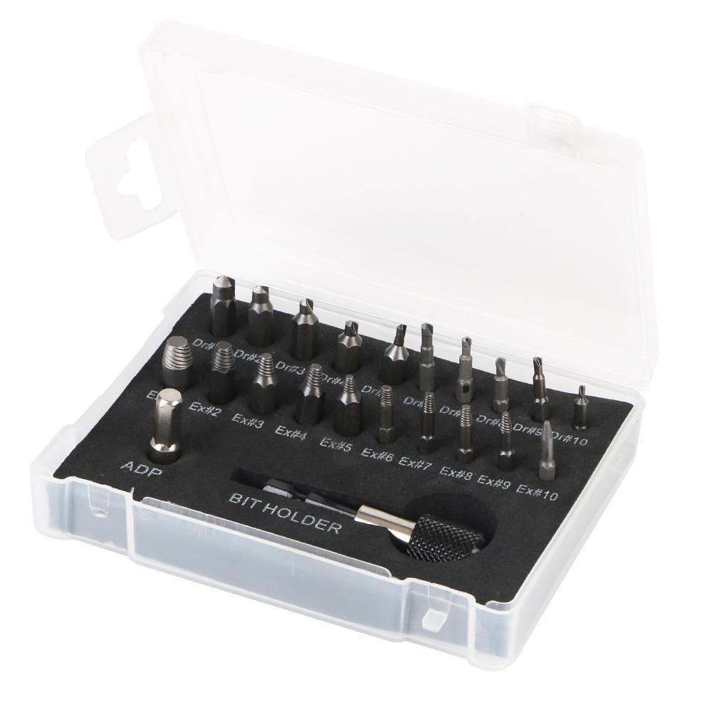 Набор из 22/33 сверл, держатель для удаления поврежденных винтов, магнитный удлинитель, экстрактор болтов со сломанной головкой, экстрактор винтов