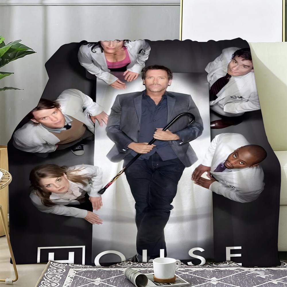 Drama H-House Throw Soft Warm Flannel Fleece Throw Blanket, Cozy Plush for Sofa Bed & All Seasons