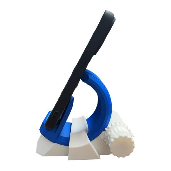 Yousheng 3D Printed Phone Stand Herringbone Gear Semicircular Phone Holder Universal Angle Adjustable Phone Stand for Home Travel Outdoor Use