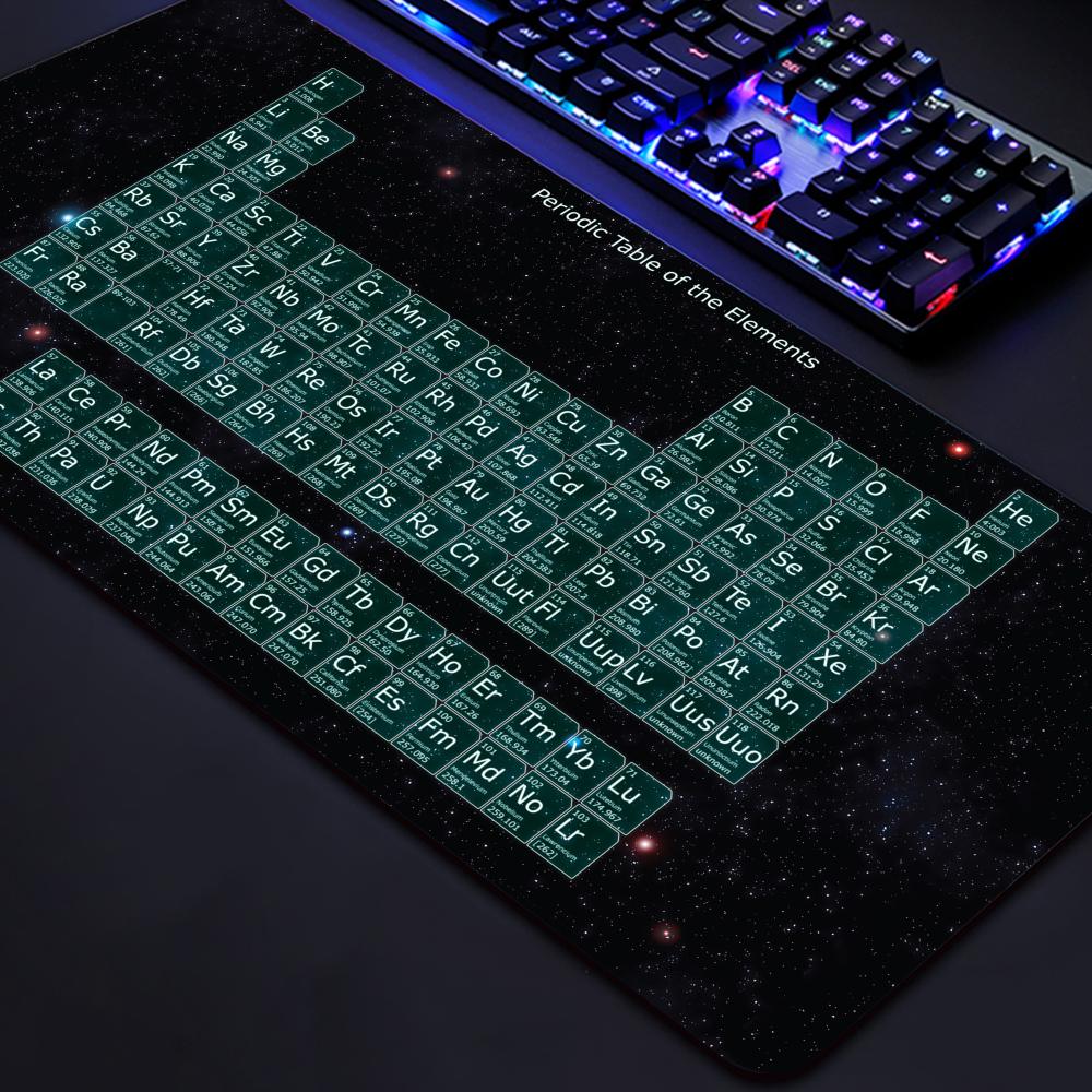 Игровой коврик для мыши x Большой Периодическая таблица химических элементов Коврик для мыши xxl Нескользящий коврик для мыши Игровой коврик для стола под клавиатуру PC