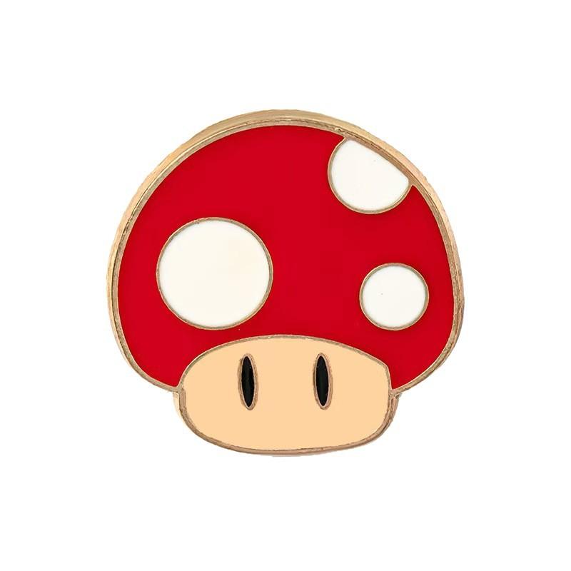 Super Mario Mushroom Brooch Cartoon Game Merchandise Badge Creative Personality Pin Creative Medal
