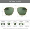 SUNGAIT Military Style Polarized Pilot Aviator Sunglasses Bayonet Temples with Case Men's -