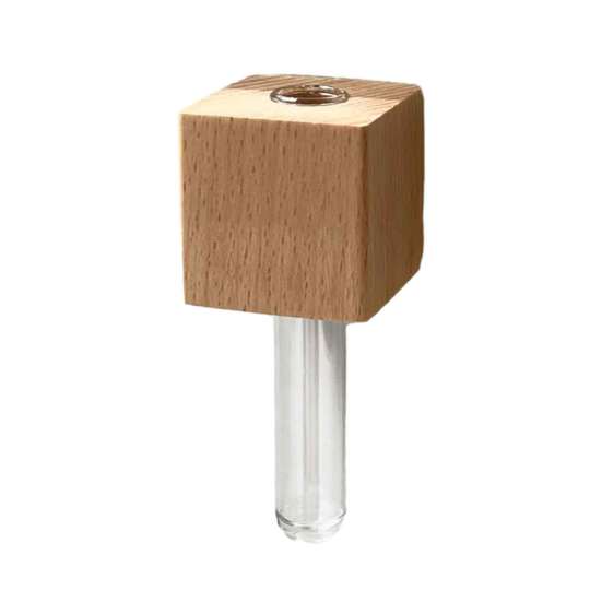 Wooden Test Tube Vase Refrigerator Magnet Hydroponic Plants Propagation Vase Planter Home