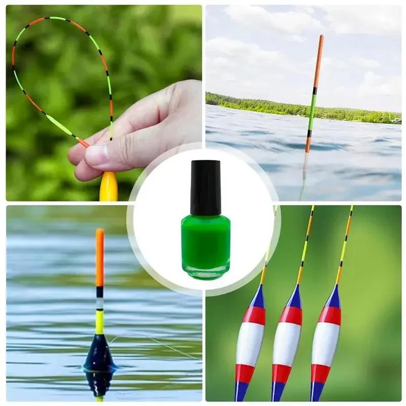 Краска для поплавков для рыбалки Флуоресцентная жидкая краска для самостоятельного ремонта Индикаторная краска Профессиональный ремонт снастей Быстросохнущая краска Инструменты для ремонта рыбалки