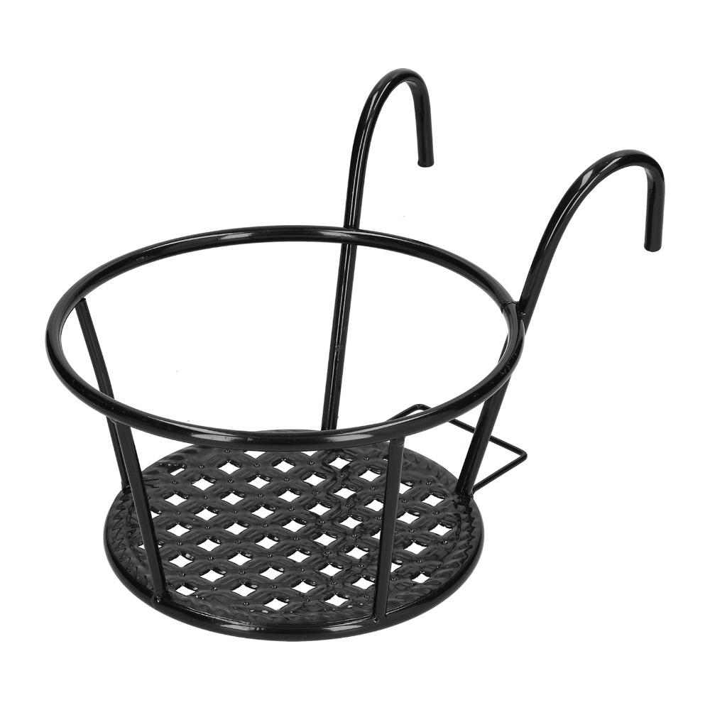 Thick wrought iron construction Flower Pot Holder  Railing hanging chlorophytum & pothos