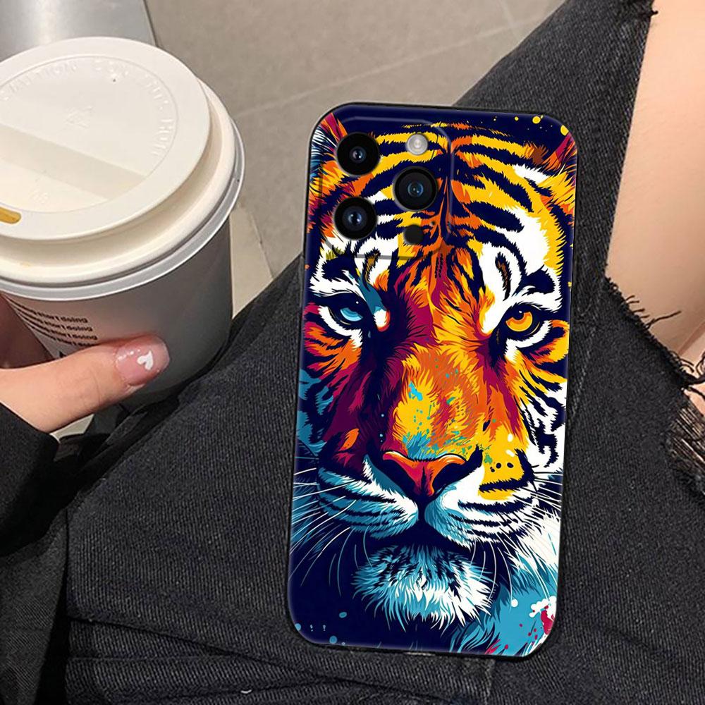 Чехол для телефона с рисунком Дракон Тигр Волк Для iphone Apple 17 AIR 16E 16 15 14 13 12 11 Pro XR Max 8 7 Plus ТПУ Чехол Funda Shell Capa