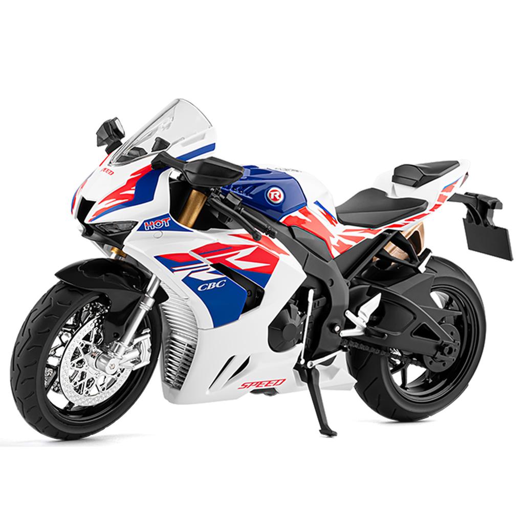 1/9 Модель мотоцикла Honda CBR1000RR-R из сплава, литой металл, звук и свет, детская игрушка на день рождения, автомобиль, мотоцикл, подарки
