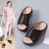 Summer Women Sandals New Open Toe Retro Breathable Womens Sandals Wedge Slip On Female Women Orthopedic Sandal Footwear