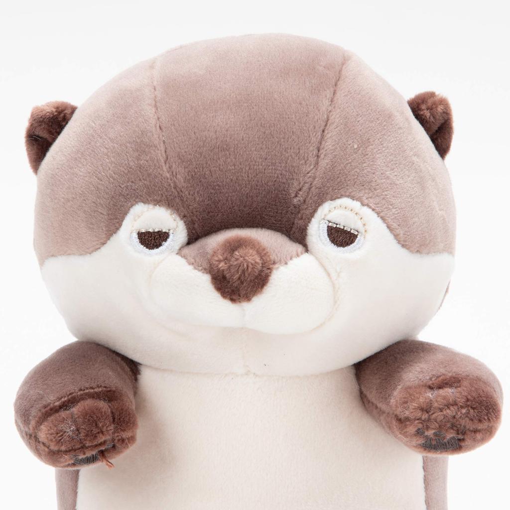 Ribheart Sitting Hugging Premium Nemunemu Animals Otter S Size 18cm in Fluffy and Pillow, Polyester, Kururi, (Approx. length), Soft, 68227-33