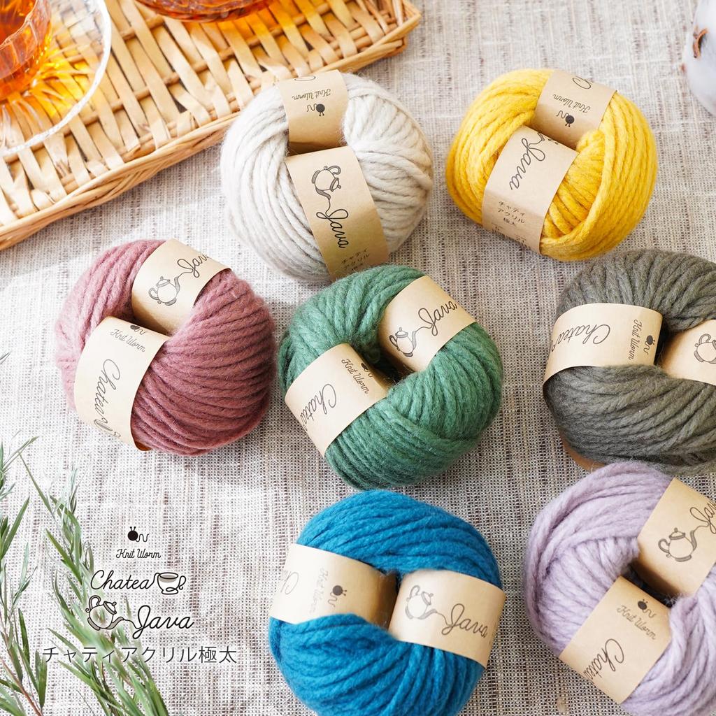 Knitworm Wool 10 Болтливая Акриловая Экстра 30г Акриловая Пряжа, Мотки, Толстая, (приблизительно. 31м), 100% (Цвет 9. Абрикос)