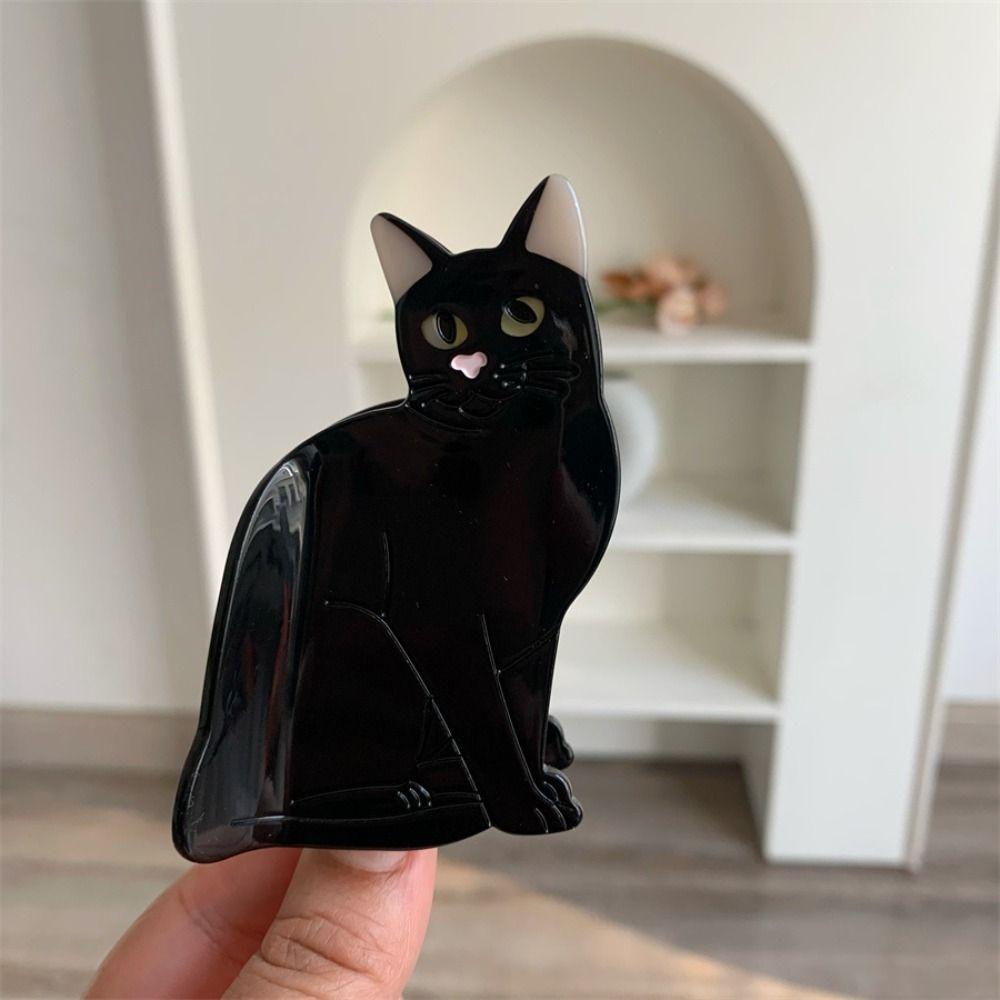 Cartoon Cat Hair Claw Clip Acetate Material Hair Barrettes Acetate Hair Clips Hair Accessories