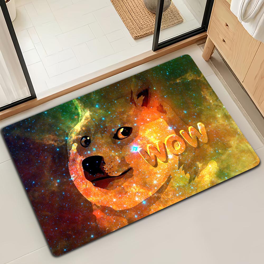 Doge забавный Эмотикон S-Сиба M-Мем Микрофибра Декоративный Универсальный Фланель Напольный Ванная Дверь Коврик Быстросохнущий Впитывающий Нескользящий Подошва