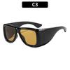 1pc Stylish oversized sunglasses—versatile, retro-hip-hop style shades with distinctive sun protection.