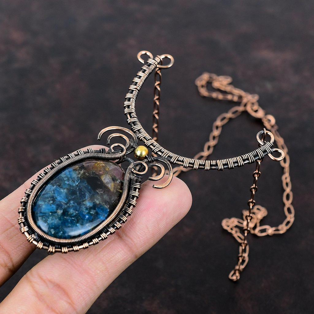 Ожерелье с арбузом и турмалином, медная проволока, ювелирные изделия из драгоценных камней, регулируемое ожерелье, ожерелье ручной работы, ожерелье из медной проволоки для подарка