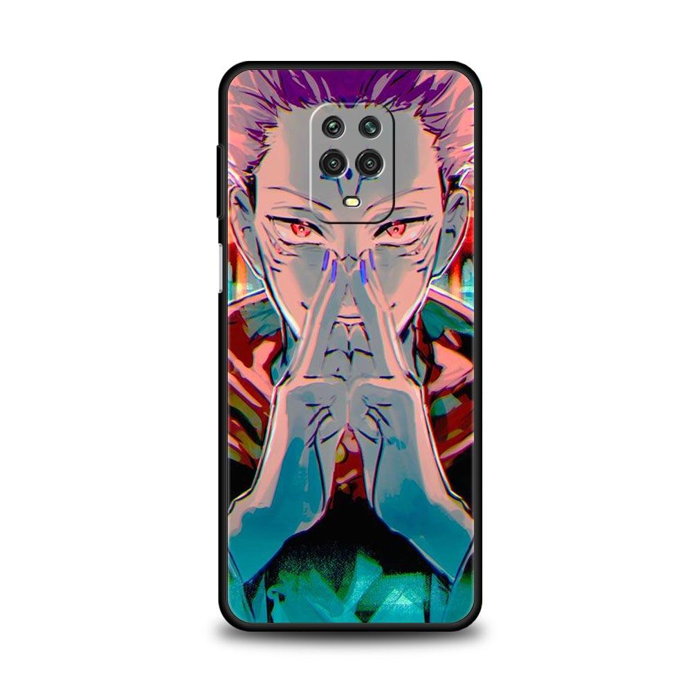 Silicone Case For Xiaomi Redmi Note 10 11 9 8 Pro 9S 8T 9A 9C 9T K50 Soft TPU Back Phone Cover Coque Funda Jujutsu Kaisen Anime