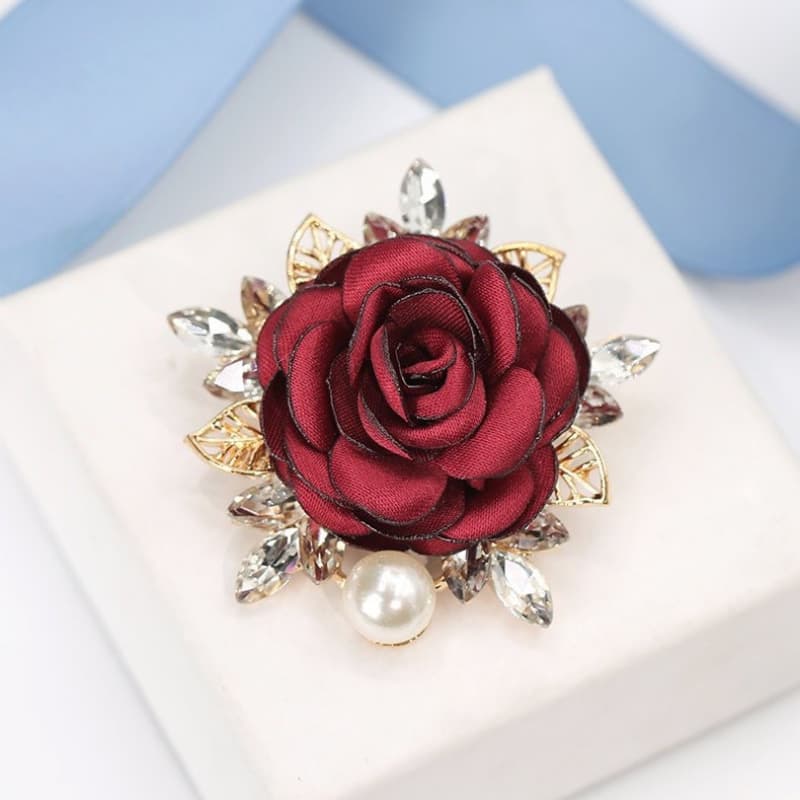 Fabric Pin Match with Coat Versatile Accessories Flower Brooch