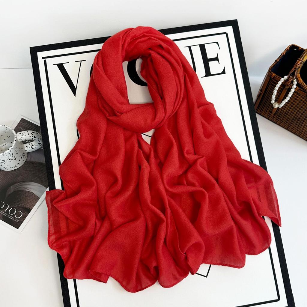 Cotton And Linen Scarf Women'S Yarn Scarf Solid Color Scarf Summer Sun Protection Breathable Shawl Retro Rough Edge Silk Scarf