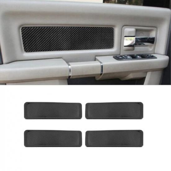 Carbon Fiber Inner Door Panel Trim Cover For Dodge RAM 1500 Crew Cab 2010-2012