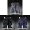 Men Summer Ice Silk Shorts With Elastic Waistband For Casual Leisure And Sports