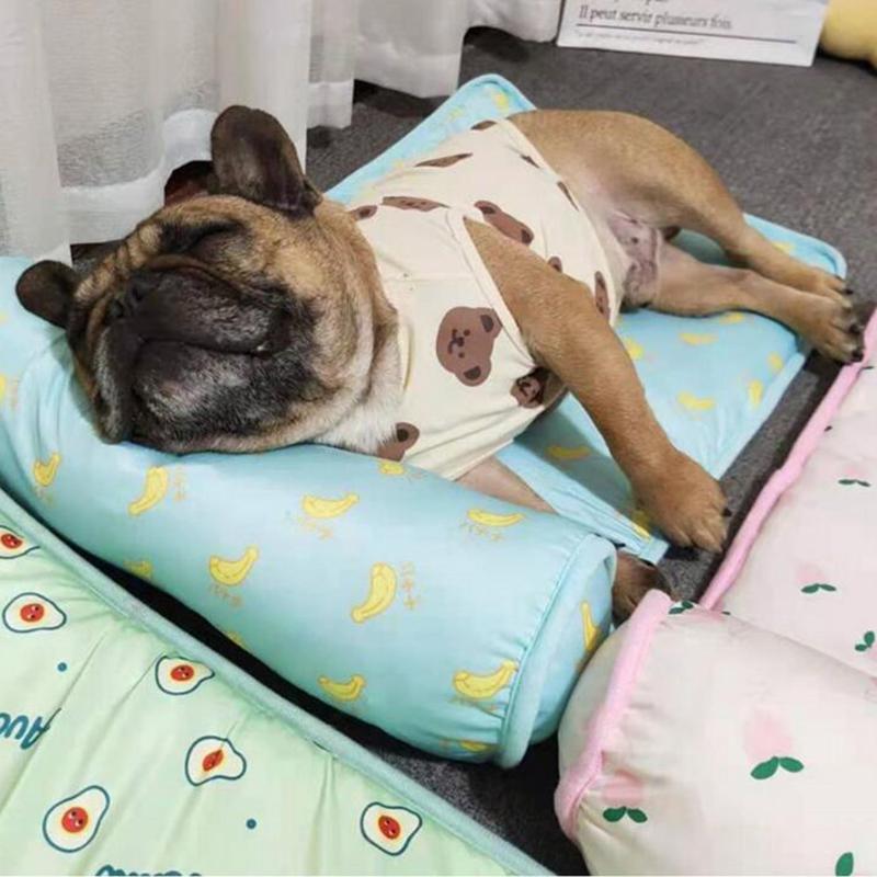 Коврик для кошек и собак, охлаждающий коврик для предотвращения теплового удара, летний, осенний, нескользящий, коврик из ледяного шелка, летний, для кошачьего туалета