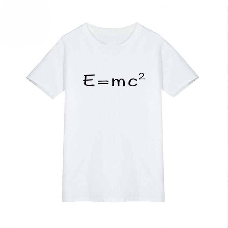 Новая футболка с принтом E=MC2 Relativity Graphic Футболка с коротким рукавом для мужчин и женщин Высококачественная уличная одежда Harajuku