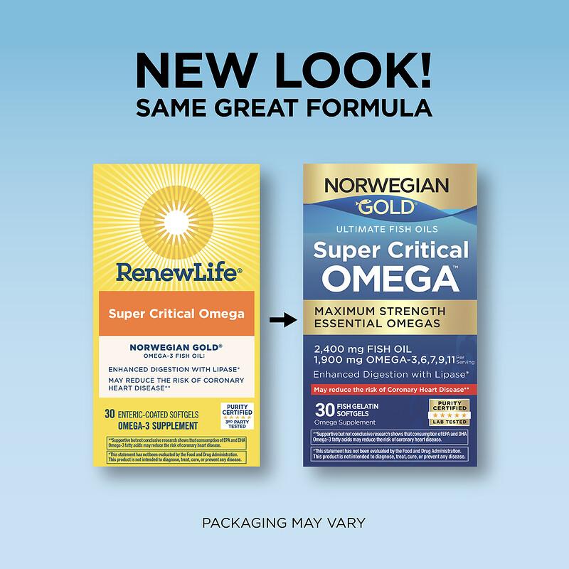 Norwegian Gold®, Super Critical Omega™, Максимальная сила, 30 мягких капсул с рыбным желатином