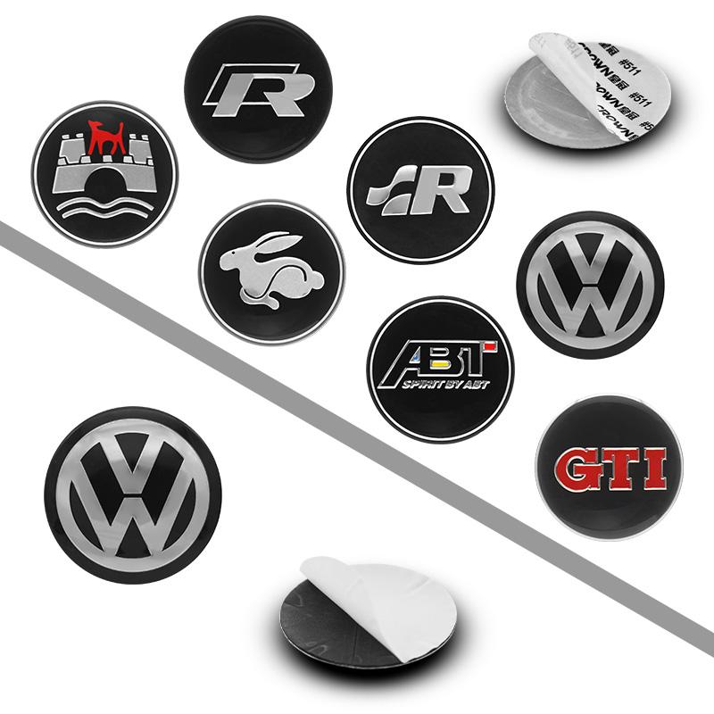 For Volkswagen For Volkswagen VW Golf Polo Passat GTI R Line R32 Jetta MK4 Car Steering Wheel Center Emblem Badge Stickers Interior Accessories zs0