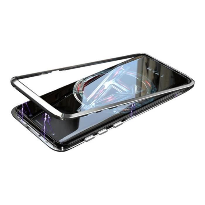 Silver Metal Frame Tempered Glass Case for Samsung Galaxy S10 D0398